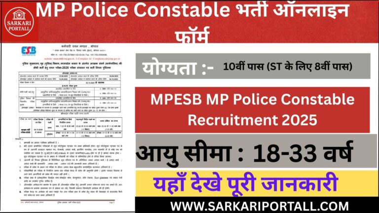 MPESB MP Police Constable Recruitment 2025