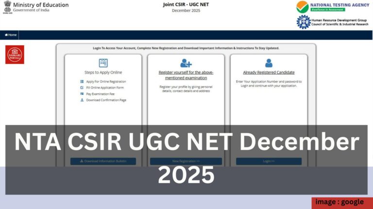 NTA CSIR UGC NET December 2025