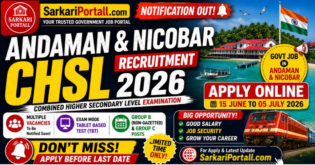 Andaman and Nicobar CHSL Recruitment 2026