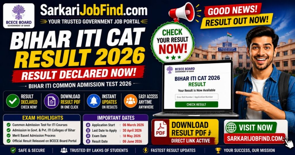 Bihar ITICAT Result Rank Card 2026