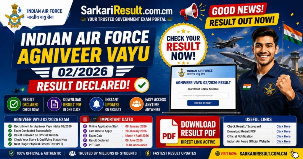 Indian Airforce Agniveer Vayu 02 2026 PSL List