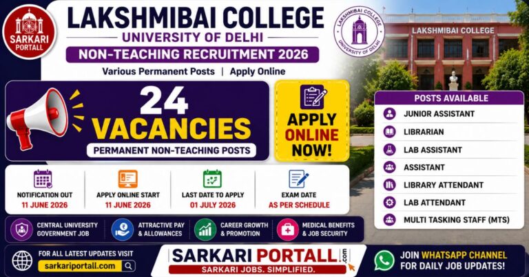 Lakshmibai College Delhi Non Teaching Online Form 2026