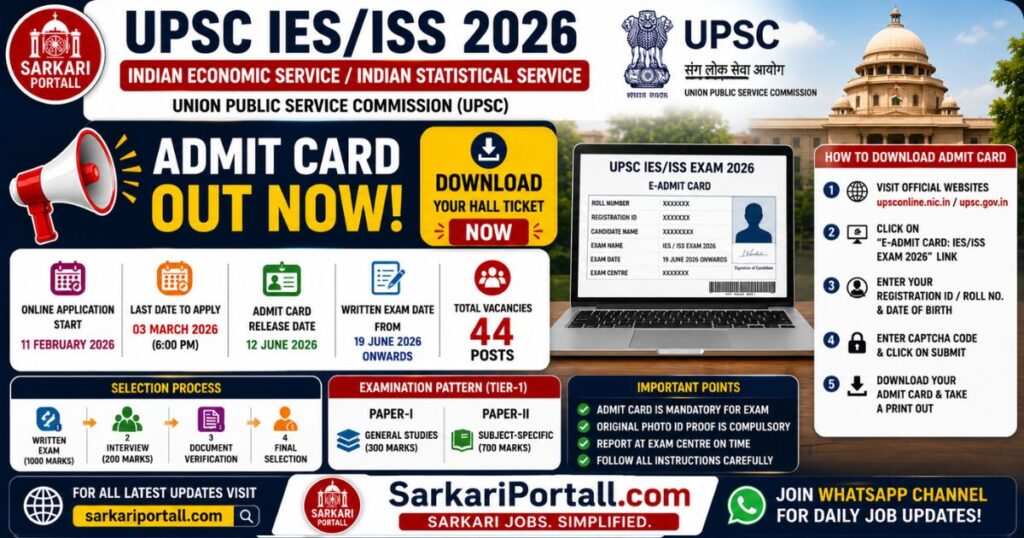 UPSC IES ISS Admit Card 2026 Direct Download Link 2 https://sarkariportall.com/wp-content/uploads/2026/06/UPSC-IES-ISS-Admit-Card-2026.jpg UPSC IES ISS Admit Card 2026