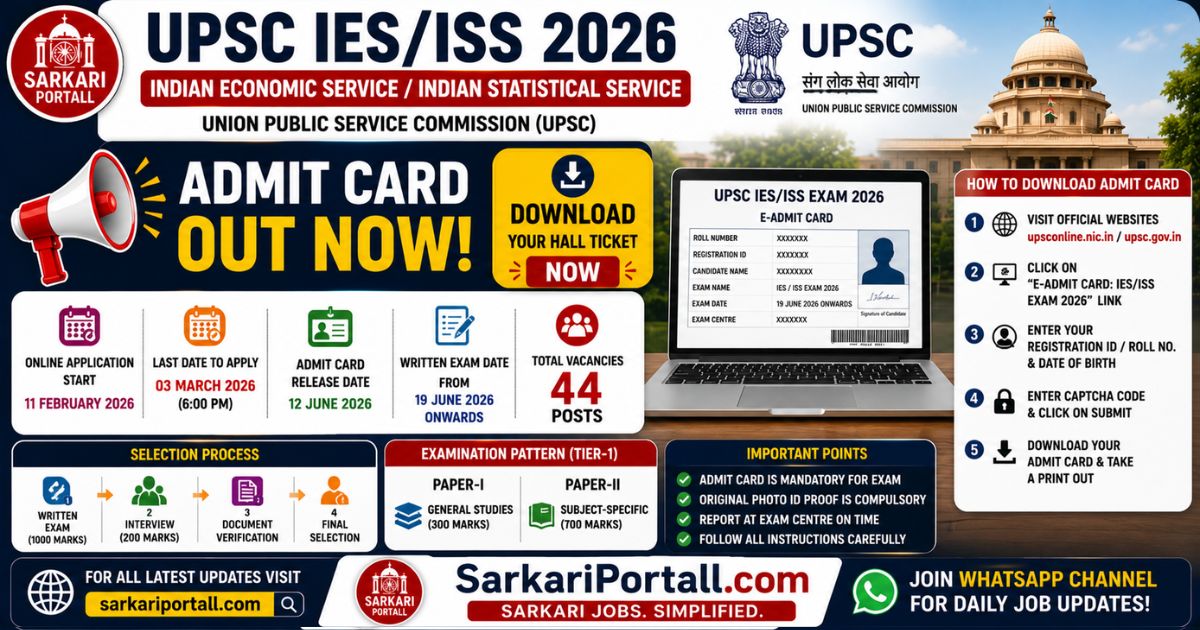 UPSC IES ISS Admit Card 2026